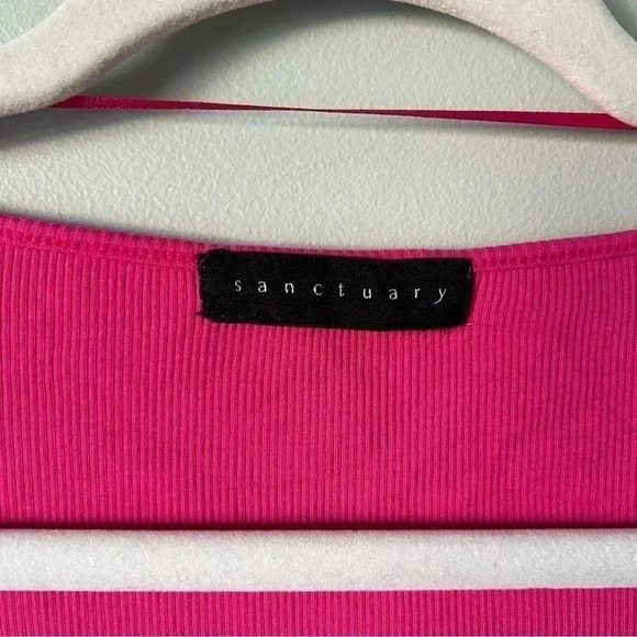 Anthropologie | Sanctuary Pink Ribbed  Top - Picture 7 of 7